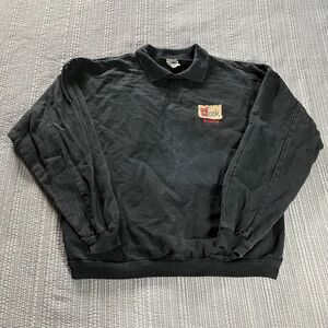 Vintage Wek Hook & Stunts Collared Sweatshirt Black Size 2 Men’s Pullover